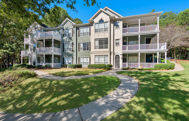 Building exteriors  located at St. Andrews Apartments in Johns Creek, GA 30022