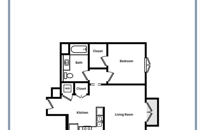 1 bed, 1 bath, 625 sqft, $3,610, Unit 203