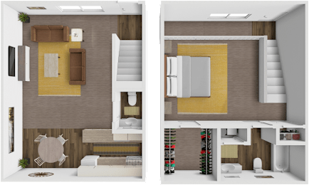 1 bed, 1.5 baths, 906 sqft, $885