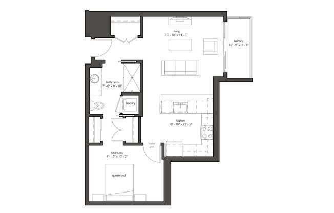 1 bed, 1 bath, 683 sqft, $1,361, Unit 520