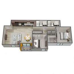 2 beds, 2 baths, 966 sqft, $2,299