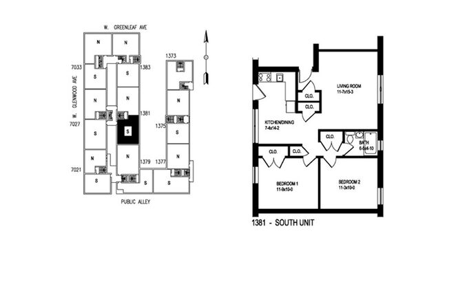 2 beds, 1 bath, $1,750, Unit 1381 #2S