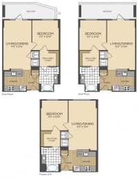 1 bed, 1 bath, 741 sqft, $2,448