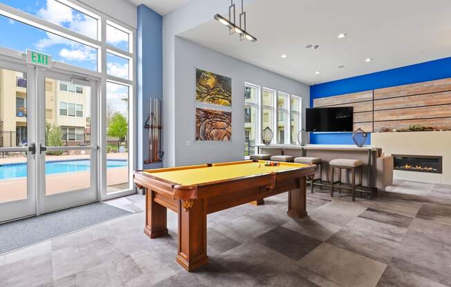 pool table at Westlink at Oak Station Apartments in Lakewood, CO