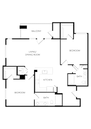 2 beds, 2 baths, 1,210 sqft, $1,950