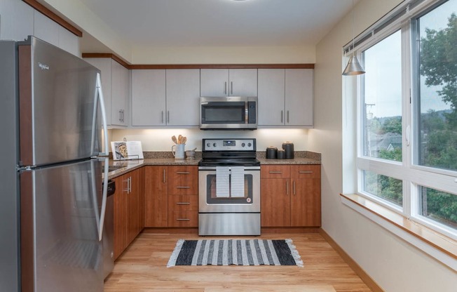 The Morgan | Spacious Kitchen and adjoining Dining Area