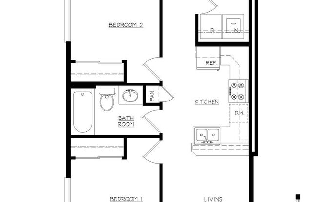 2 beds, 1 bath, 600 sqft, $1,400, Unit MMBA 615 #301 - 845