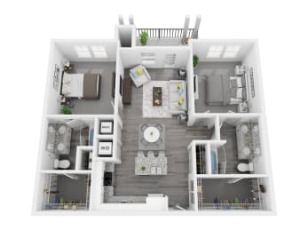 2 beds, 2 baths, 1,115 sqft, $1,709