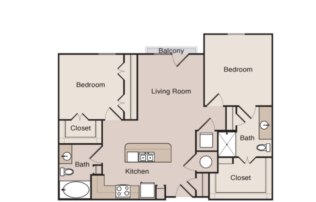 2 beds, 2 baths, 942 sqft, $1,895