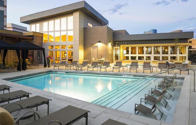 a swimming pool at or near residence inn by marriott las vegas convention center