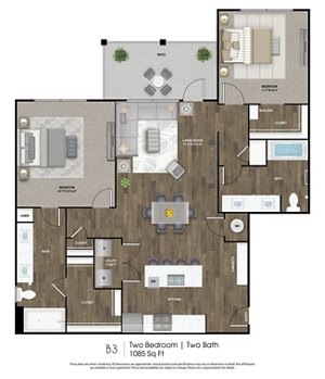 2 beds, 2 baths, 1,085 sqft, $1,568