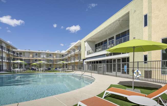 Poolside Seating at Cabana Bridges Apartments in Tucson Arizona