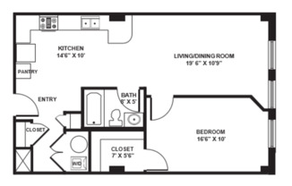 1 bed, 1 bath, 717 sqft, $1,699