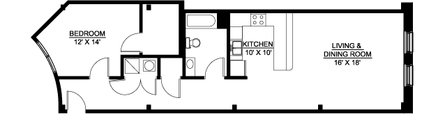 1 bed, 1 bath, 630 sqft, $1,399, Unit 525