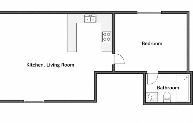 1 bed, 1 bath, 550 sqft, $899, Unit 4719-120