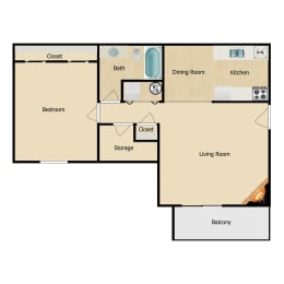 1 bed, 1 bath, 728 sqft, $1,175