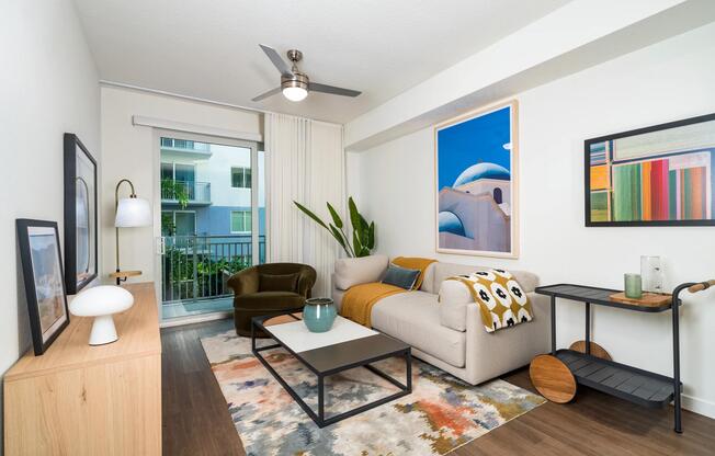 Bright living spaces feature open-concept layouts, contemporary finishes, and private balconies that extend your living area outdoors.