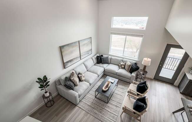Living room view at Banner Hill, Utah, 84065