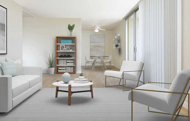 Living and Dining Room with Hard Surface Flooring