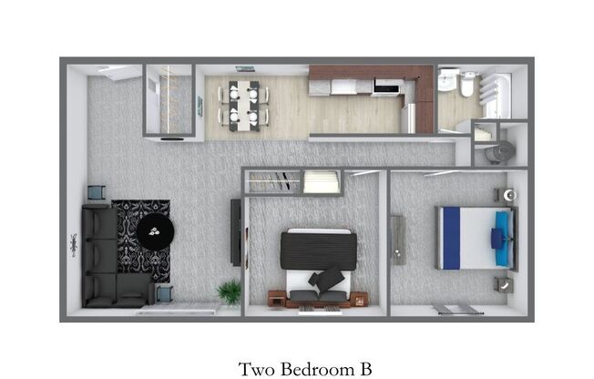 2 beds, 1 bath, 875 sqft, $995