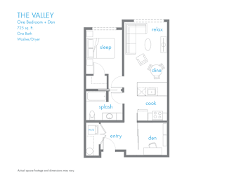 1 bed, 1 bath, 725 sqft, $2,015
