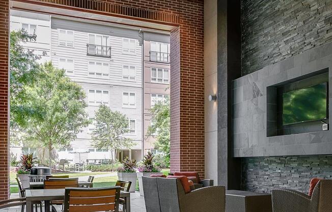 Cityplace Heights Seating Area with Great View Dallas Apartment rentals
