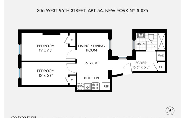 2 beds, 1 bath, $4,700, Unit 3A