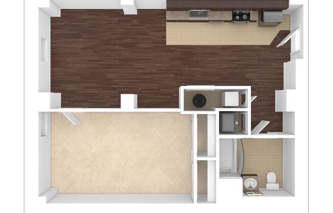 1 bed, 1 bath, 668 sqft, $2,265, Unit T-G01