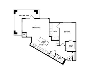 1 bed, 1 bath, 873 sqft, $1,850