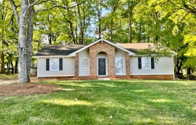 Must see this spacious 3 bedroom 1.5 bath home. Located off Moores Chapel Rd