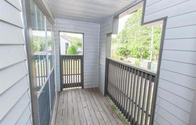 Private patio at Jackson TN apartments