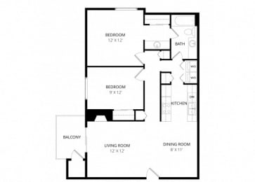 2 beds, 1 bath, 920 sqft, $2,050