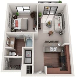 1 bed, 1 bath, 645 sqft, $1,320