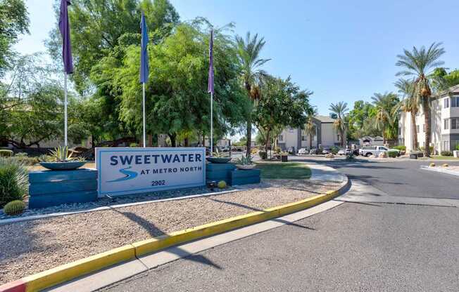 A sign for Sweetwater at Metro North reads 2902.