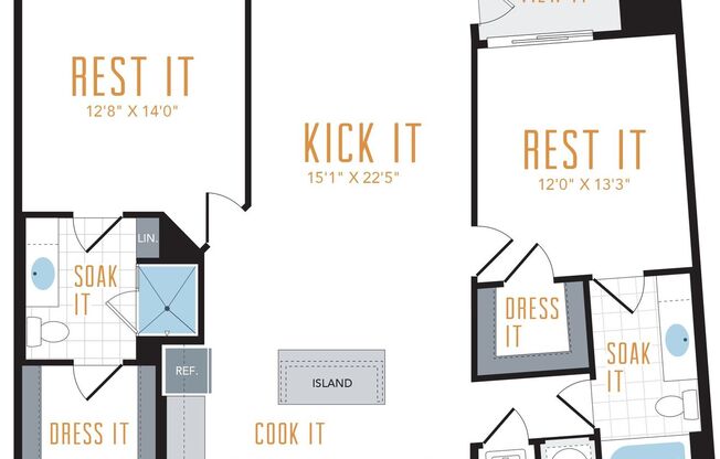 2 beds, 2 baths, 1,152 sqft, $3,090