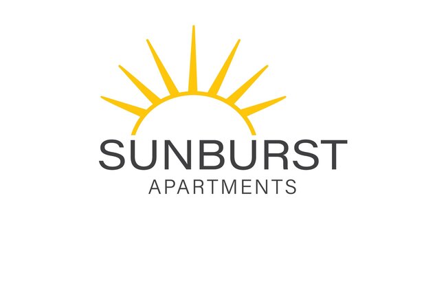 a minimalist sun logo on a neutral background