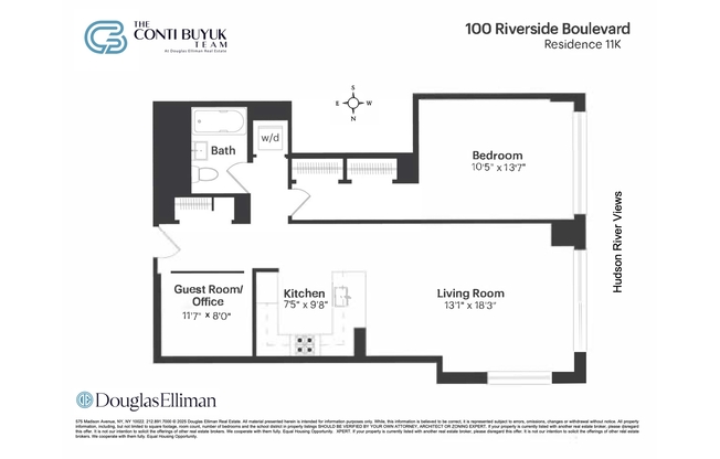 2 beds, 1 bath, 940 sqft, $6,500, Unit 11K