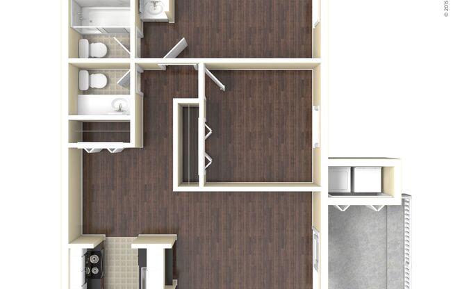 2 beds, 1.5 baths, 810 sqft, $1,245