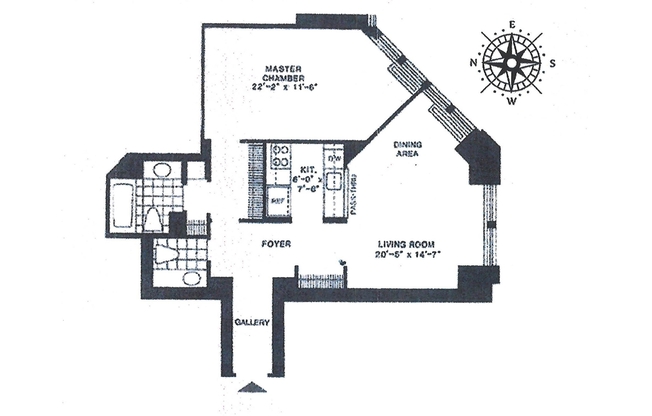 1 bed, 1.5 baths, 865 sqft, $6,300, Unit 4712