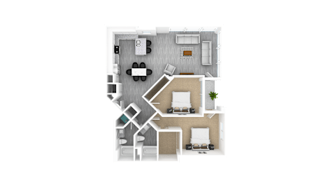 2 beds, 2 baths, 1,436 sqft, $2,870