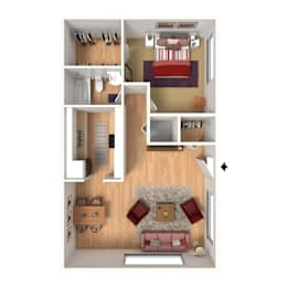 1 bed, 1 bath, 700 sqft, $1,100