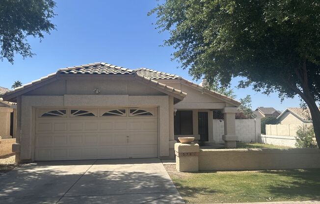 Charming 3 bedroom, 2 bath single story home with 2 car garage