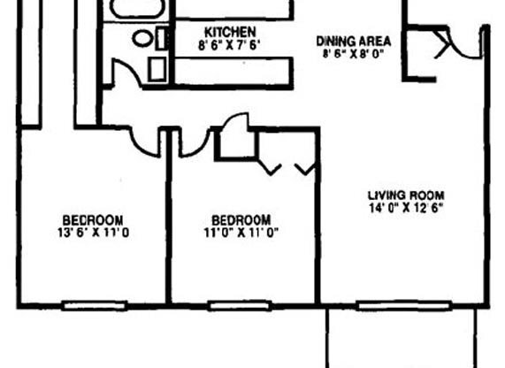 2 beds, 1 bath, 850 sqft, $1,502