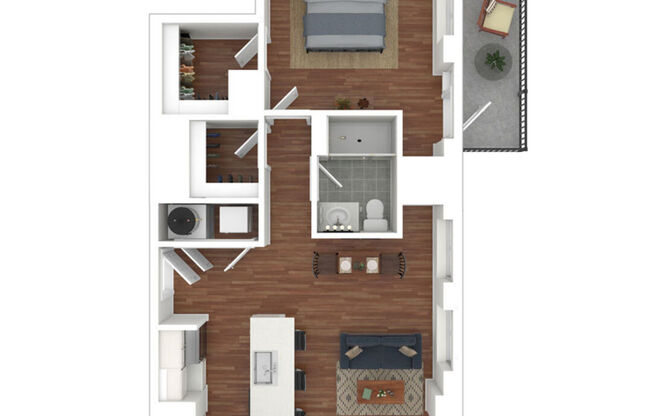 1 bed, 1 bath, 755 sqft, $1,585