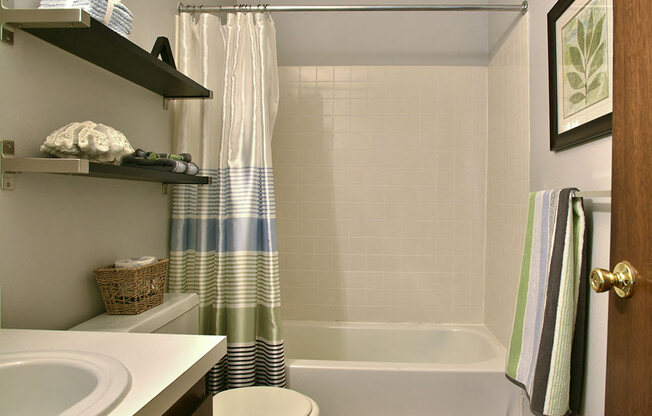 Bathroom with Shelving at Grand Bend at Grand Bend Club, Michigan, 48439