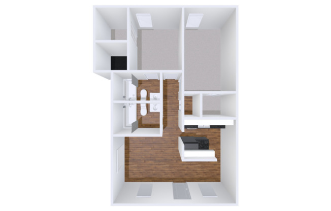 2 beds, 2 baths, 1,004 sqft, $1,260