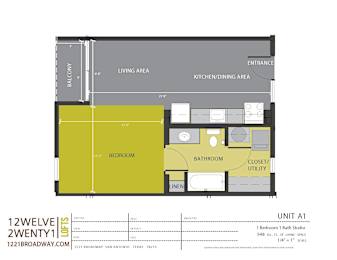 Studio, 1 bath, 548 sqft, $1,361