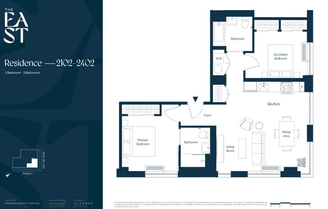 2 beds, 2 baths, $8,375, Unit 2202
