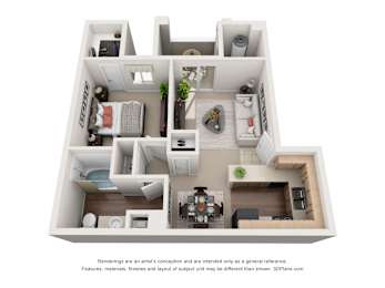 1 bed, 1 bath, 797 sqft, $1,419