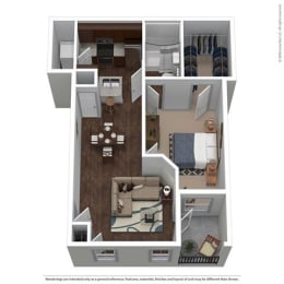 1 bed, 1 bath, 821 sqft, $1,286